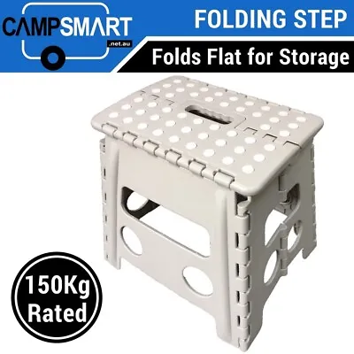 Plastic Folding Caravan Step Stool Folds Flat For Compact Camping RV Or Home Use • $31.95