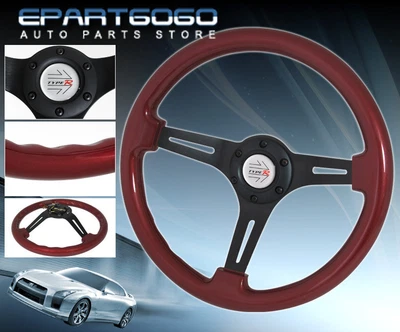 $62.99 • Buy Tracking Drifting Tuning Steering Wheel 6-Bolt Hole Jdm Horn Button
