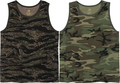 Rothco Washed Camo Tank Top Tactical A Shirt Army Camo Muscle Sleeveless Tee • $14.99