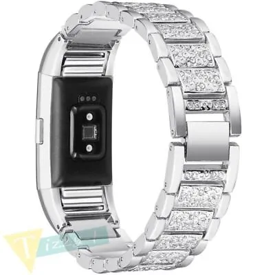 $16.14 • Buy Luxury Stainless Steel Wrist Watch Band Strap Bracelet Clasp For Fitbit Charge 2