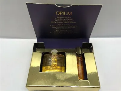 Opium Yves Saint Laurent 2pc Set Secret De Parfum & EDT Old Classic Formula! • $75.05