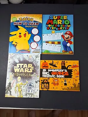 How To Draw Mixed Book Lot Of 4 Star Wars POKÉMON Mario ED EMBERLEY'S Big Orange • $32.99