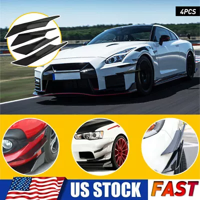 Glossy Black Bumper Fin Canard Splitter Diffuser Valence Spoiler Lip For BMW GUS • $13.29