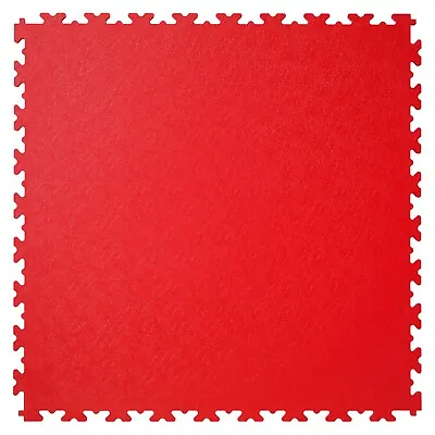 Red Interlocking Floor Tile - Garage Flooring & Gym Flooring BRITISH MADE • £34.50