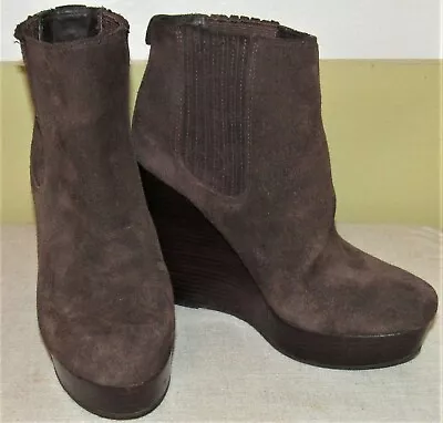 Michael Kors Booties Wedges Brown Suede Size 7 GUC • $20