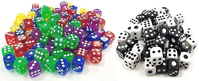 Mixed Large Dice Game 16MM / 14 MM Opaque Six Sided Casino Board  Fun Game  • £6.99