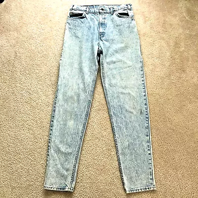 Levis 550 Acid Wash Denim Jeans Men's Size 34 X 36 Blank Orange Tab USA Vintage • $29.99