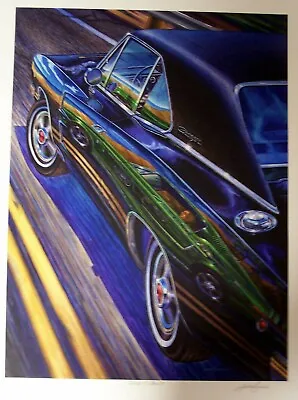 Bullitt Movie Art 1968 Dodge Charger 1967 Ford Mustang Gt Car Chase Media Room • $145