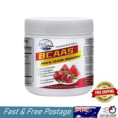 Pomegranate Watermelon BCAA Powder 100g Muscle Growth & Recovery - Amino Acids • $18.91