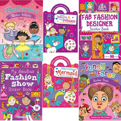 Colouring Book Sticker Books Activity Fun Kids Girls Children Fast Shipping • £2.95