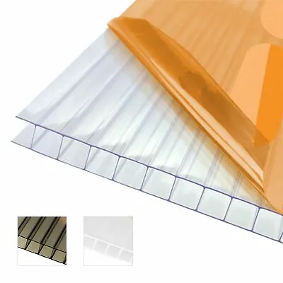 £65.45 • Buy 10mm Twinwall Polycarbonate Sheet Conservatory Lean-To Carport Canopy Roofing