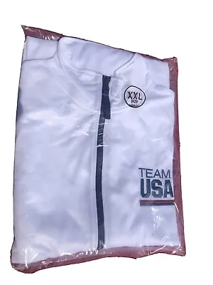 Mens Olympics  Team USA  Lightweight Full Zip Track Jacket White : Size 2XL • $23.03