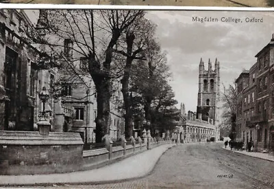 Oxfordshire - Magdalen College Oxford - Sepia Photograph Posted 1914 • £2