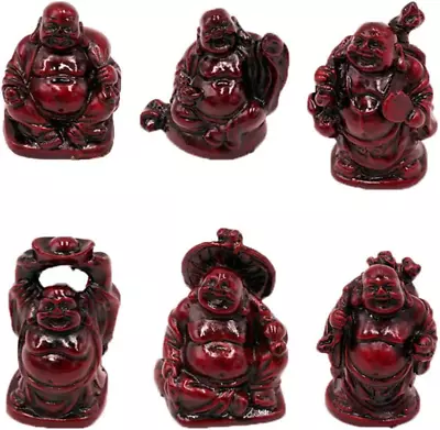 6 Pcs Laughing Buddha Figurines Ornament Maitreya Buddha Ornament Zen Garden For • £13.94