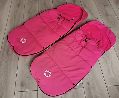 £25 • Buy Bugaboo Footmuffs Cosytoes Hot Pink Fits All Bugaboo Models - BOTH FADED 