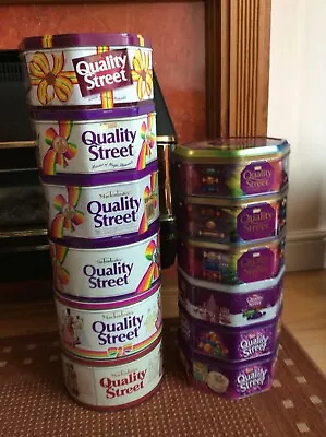 Job Lot Of 12no Quality Street Tins Earliest 1988 Latest 2022 • £5