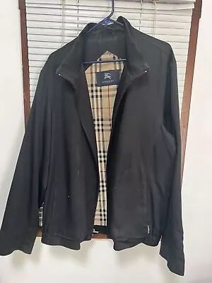 Burberry Men Rain Coat Size Xxl Preowned GUC Black • $99