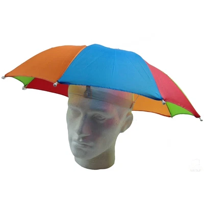 $17.42 • Buy RAINBOW UMBRELLA HAT Rain Novelty Cap Costume Outdoor Camping Beach Fishing