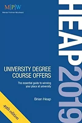 HEAP 2019: University Degree Course Offers Paperback Brian Heap • £3.34