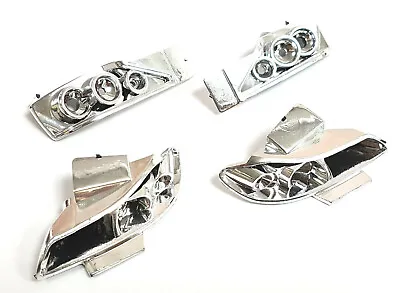 1/10 Scale Car Touring Body Shell Cover LED Light Bucket Box Set Chrome Painted • £6.42