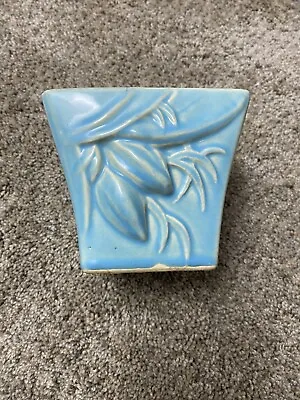 MCCOY  Potttery  Vintage LILY PLANTER VASE JARDINIERE Light Blue • $35