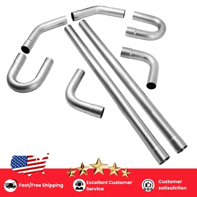 3 Inch Universal T304 Stainless Steel Exhaust Pipe Tubing Kit Custom Straight... • $154.95