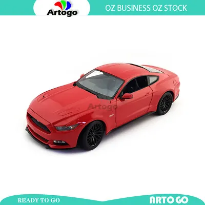 LICENSED Ford Mustang Coupe 2015 Red Scale 1:18 Model Car Diecast Toy Car • $70.32