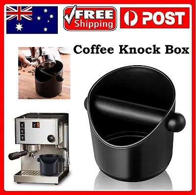 $15.59 • Buy Coffee Waste Container Grinds Knock Box Tamper Tube Bin Black Bucket 