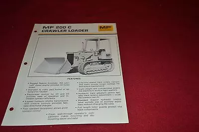 Massey Ferguson 200C Crawler Loader Dealer's Brochure DCPA2   • $17.99