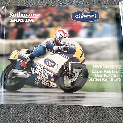 Wayne Gardner Rothmans Honda Swan Series Motorsport Poster • $25