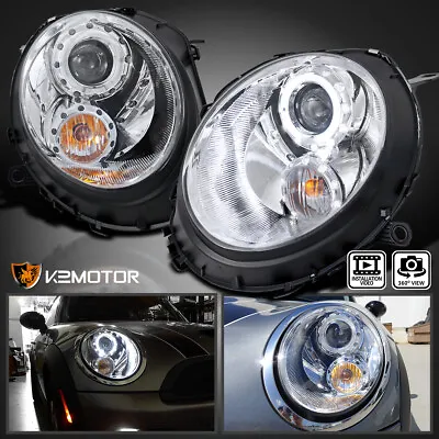 Fits 2007-2013 Mini Cooper S Clear LED Halo Projector Headlights Signal Lamp L+R • $264.38