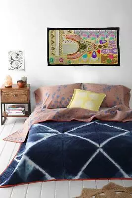 Wall Art Tapestry Runner Handmade Embroidered Patchwork Vintage Wall Hanging • $22.82