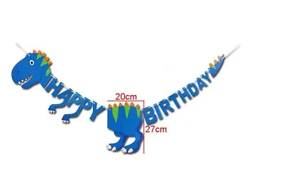 Dinosaur Happy Birthday Banner Dinosaur Themed Party Letter Banner 1.5M Approx • $6.20