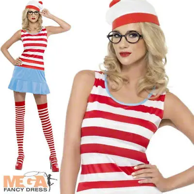£24.99 • Buy Where's Wally Wenda Ladies Fancy Dress World Book Day Week Adults Costume Outfit