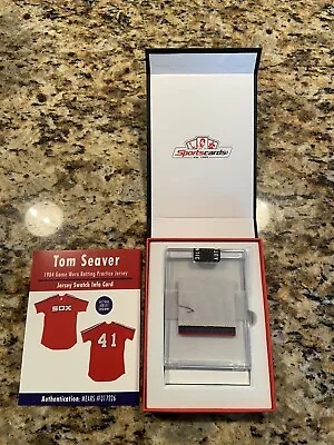 $60 • Buy Tom Seaver Game Used Jersey Patch Auto Sportscards.com White Sox Hof Rare 1983