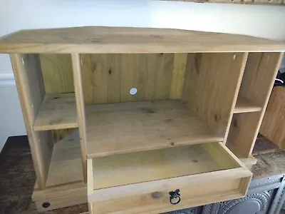 £0.99 • Buy Solid Pine Corner Tv Unit - Perfect Condition -  No Marks - Neutral In Colour