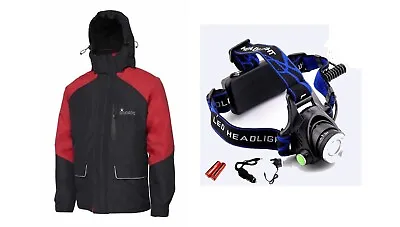 Imax Oceanic Thermo Jacket Sea Fishing Waterproof + Rechargeable Head Torch • £69.95