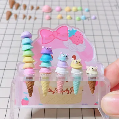 1:12 Scale Dollhouse Miniatures Cook Bread Dessert Ice Cream Food Silicone Mold • $6.99