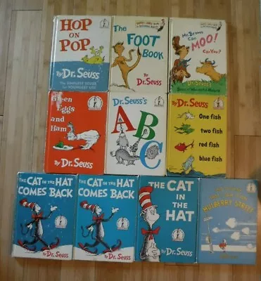 Vintage Dr. Seuss Hardbound Book Lot Children's Book Club Edition 1960s 1970s 10 • $25