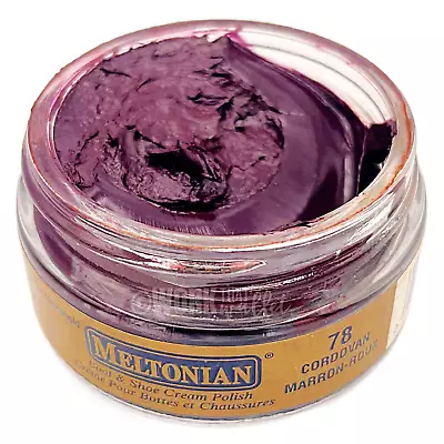 [1] Meltonian Boot & Shoe Cream Polish 1.55 Oz Color Cordovan #78 • $9.99