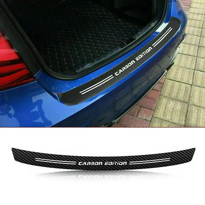 $12.84 • Buy Carbon Fiber Film Car Trunk Guard Plate Sticker Moulding Trim Accessories 100cm