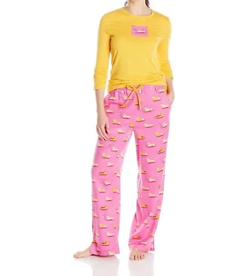 Women's Munki Muni DACHSHUND 🩷 Pajama Set LARGE Pajamas WIENER DOGS New PINK • $17.99