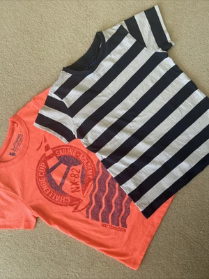 £7 • Buy Boys NEXT Navy Blue Striped Short Sleeved T-shirt Top Bundle 5 Years Exc Con