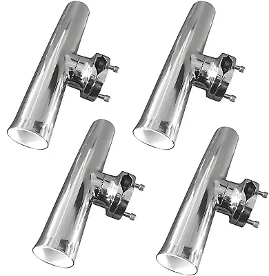 4X Marine Fishing Rod Holder 316 Stainless Steel Clamp On 1-1/4  -2   Rod Holder • $96.50