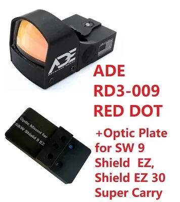 ADE RD3-009 Red Dot +Optic Mount Plate For Smith Wesson SW MP 9 Shield EZ Pistol • $92.99