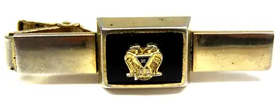 Tie Clip Masonic 32nd Degree Scottish Rite Double Eagle Gold Men Formal Wear • $17.95