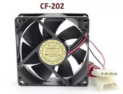 4-Pin Molex 80mm CPU Case / Power Supply Ball Bearing Cooling Fan - CF-202 • $7.79