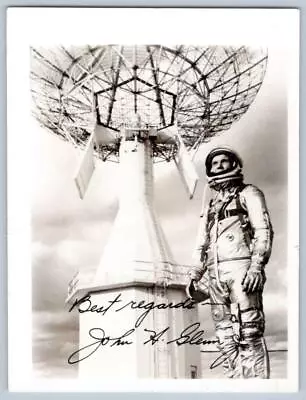 John Glenn Astronaut Vintage Photo Facsimile Autograph Typed Message On Back • $19.95