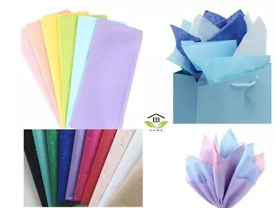 Pastel Glitter Tissue Paper DIY Craft Assorted Sheets Xmas Gift Wrapping • £1.99