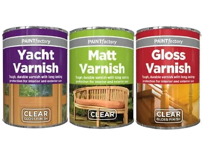 All Purpose Varnish Paint Matt Gloss Yacht Metal Wood Plastic Interior Exterior • £8.95